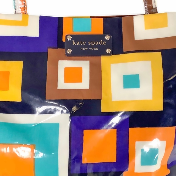 🎉2xHP🎉♠️KATE SPADE Geometric Pattern Large Bag - Picture 8 of 8